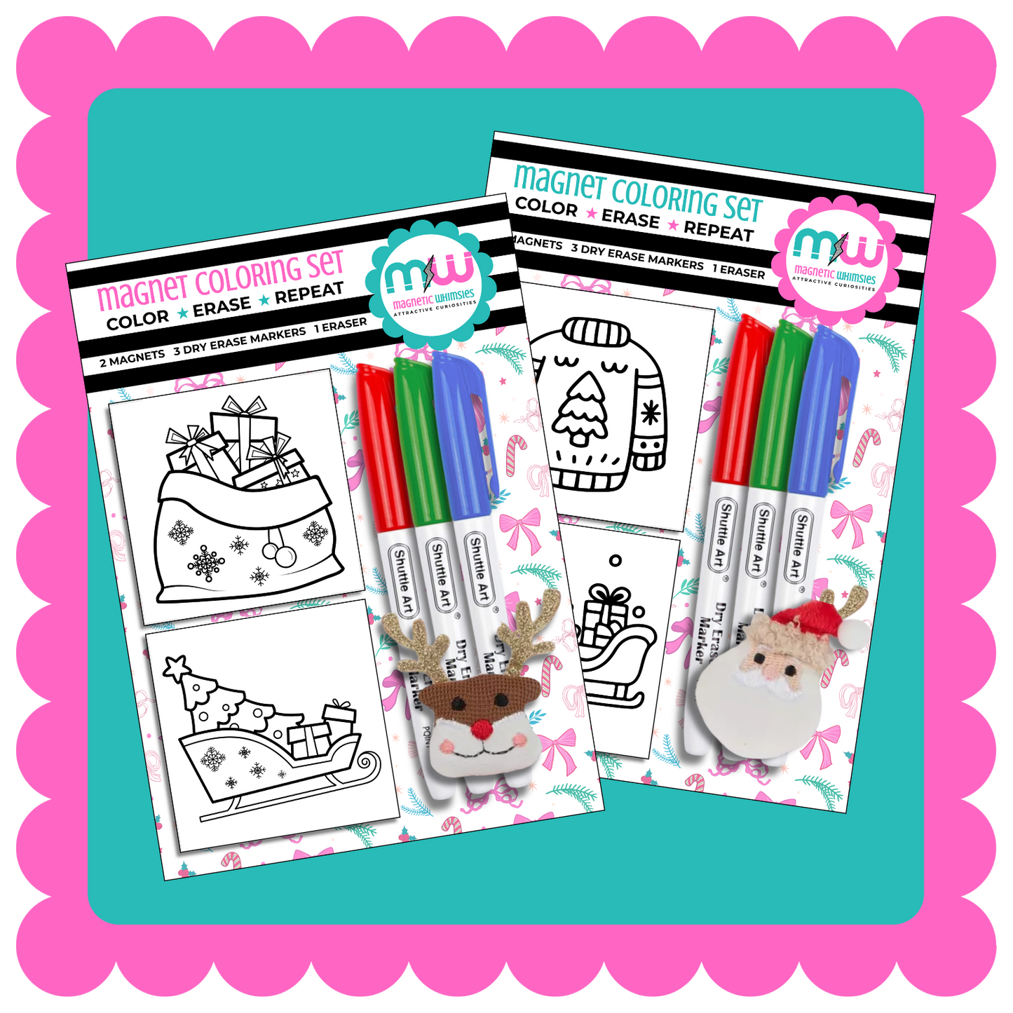 ON SALE! Holiday Magnet Coloring Set