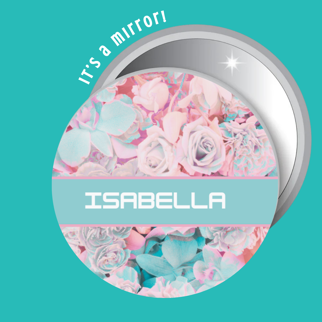 3" Custom or Personalized Button Mirror