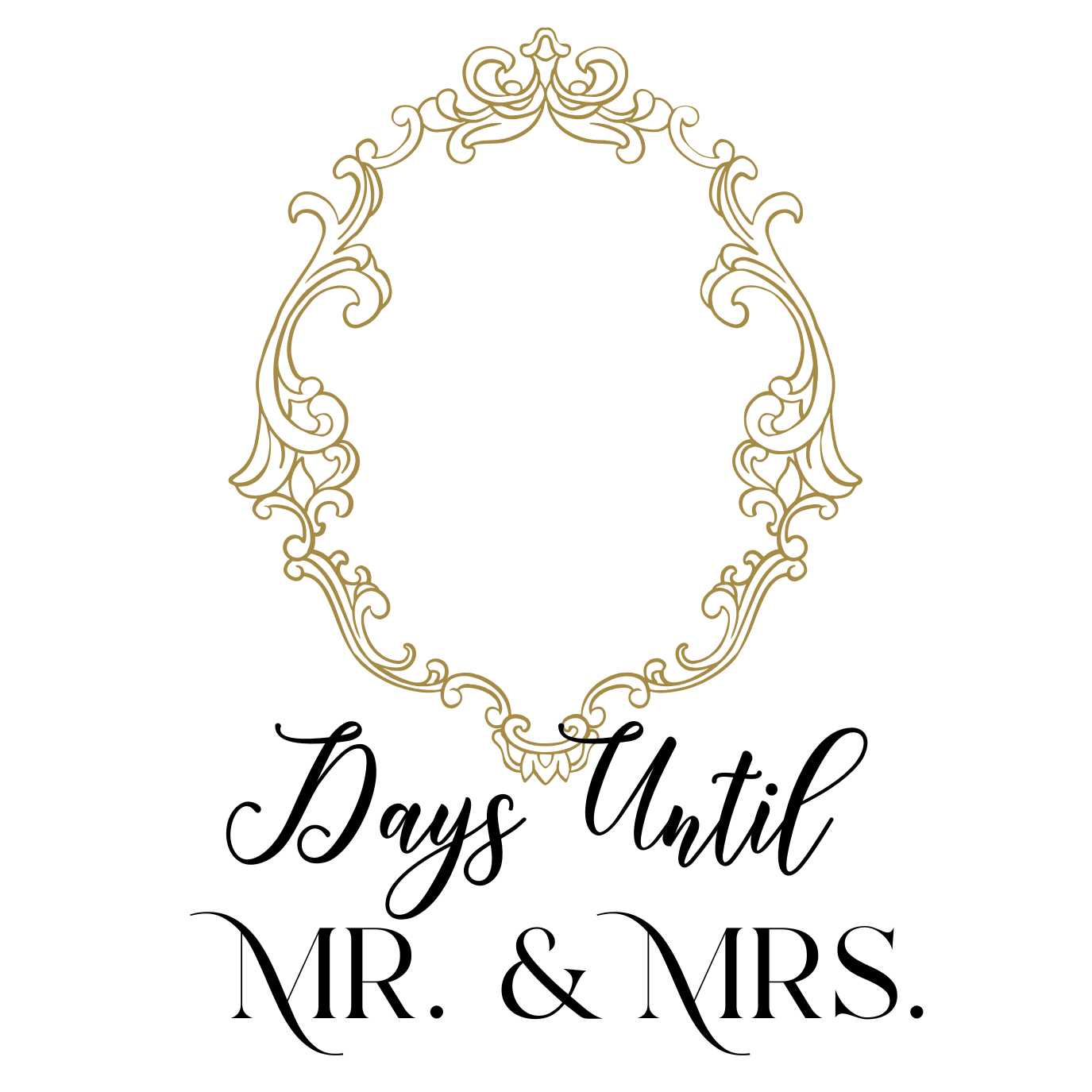 Wedding Date Countdown Magnet with Dry Erase Marker