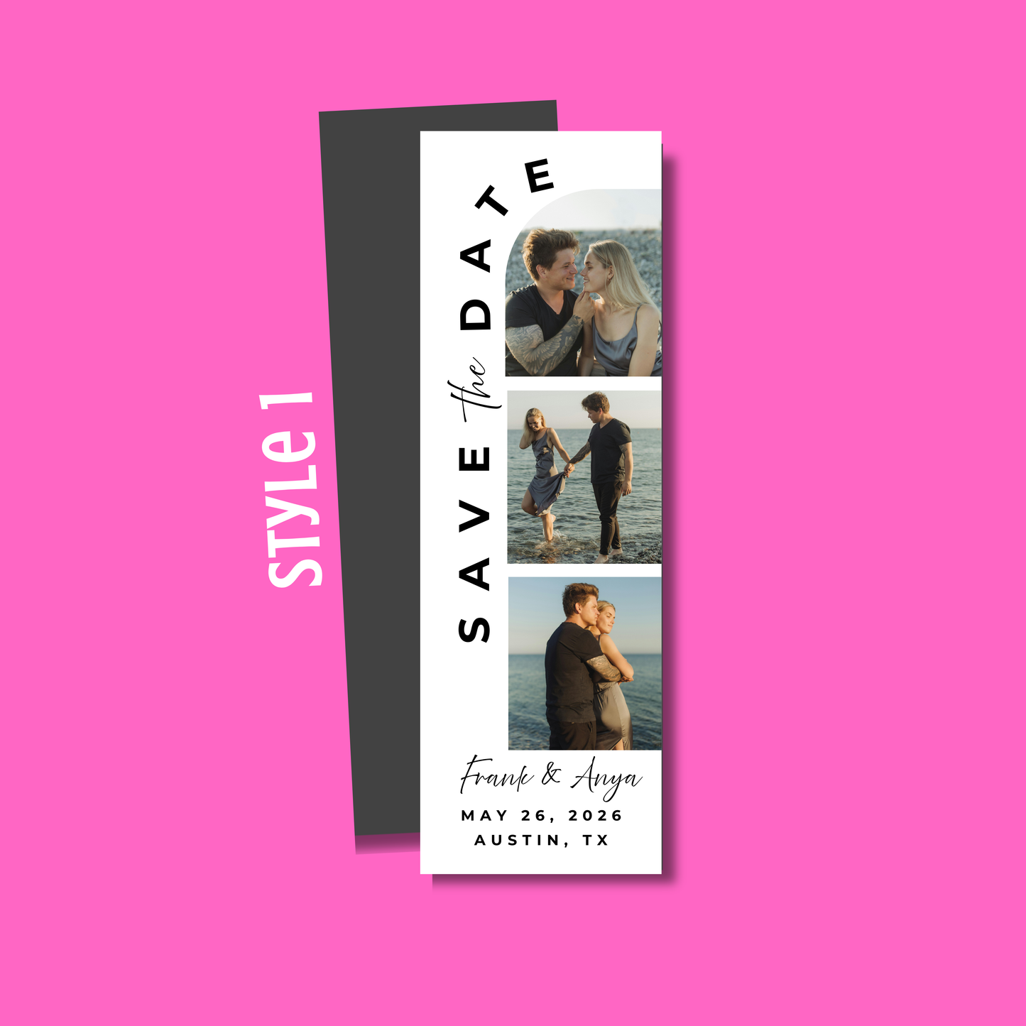 THIN Save the Date Custom Magnets (Photo Strip)