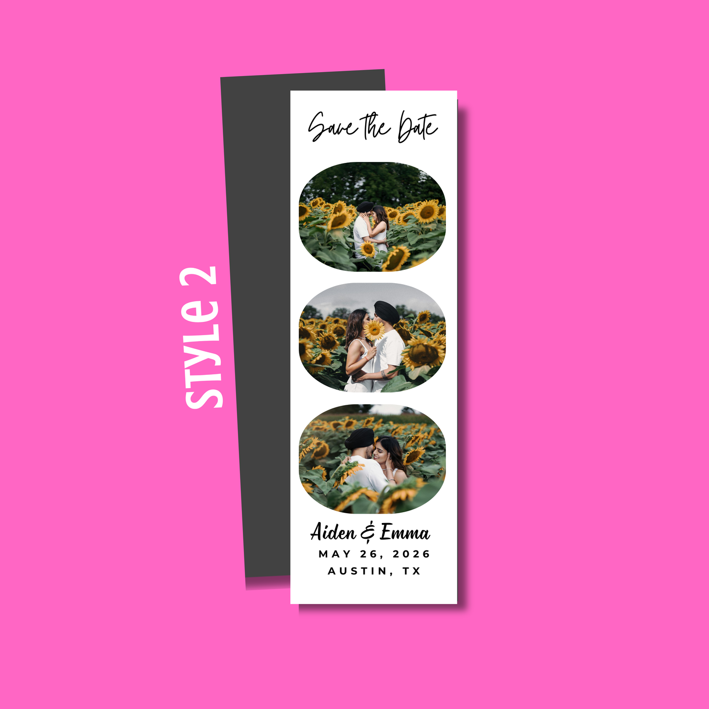 THIN Save the Date Custom Magnets (Photo Strip)