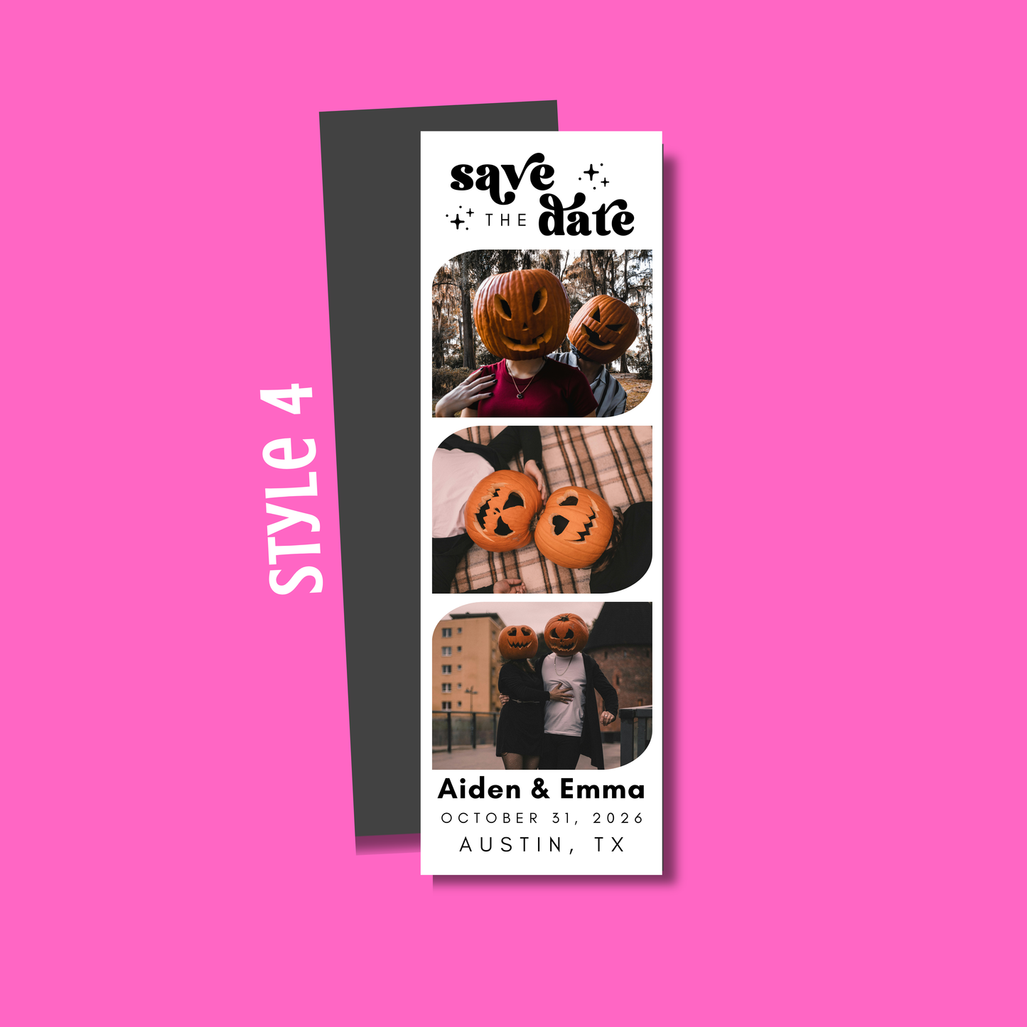 THIN Save the Date Custom Magnets (Photo Strip)