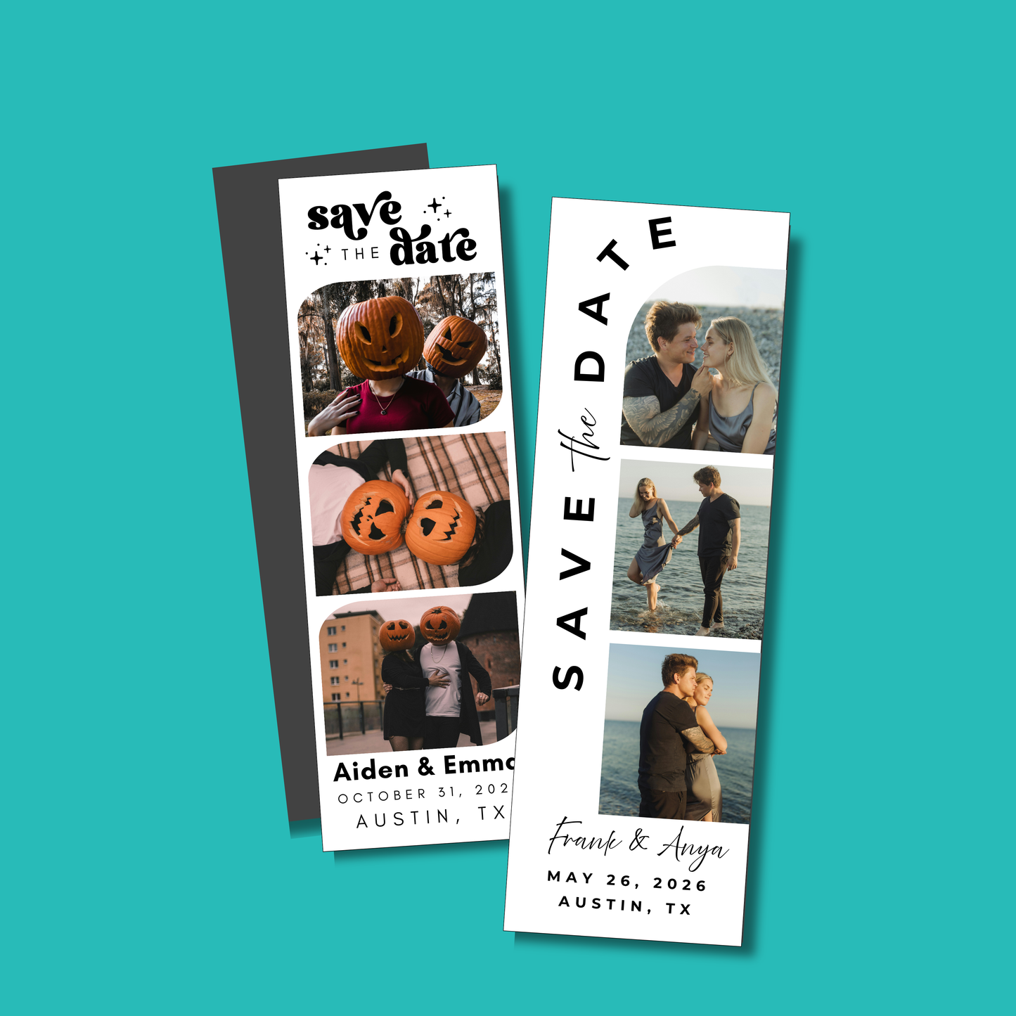 THIN Save the Date Custom Magnets (Photo Strip)