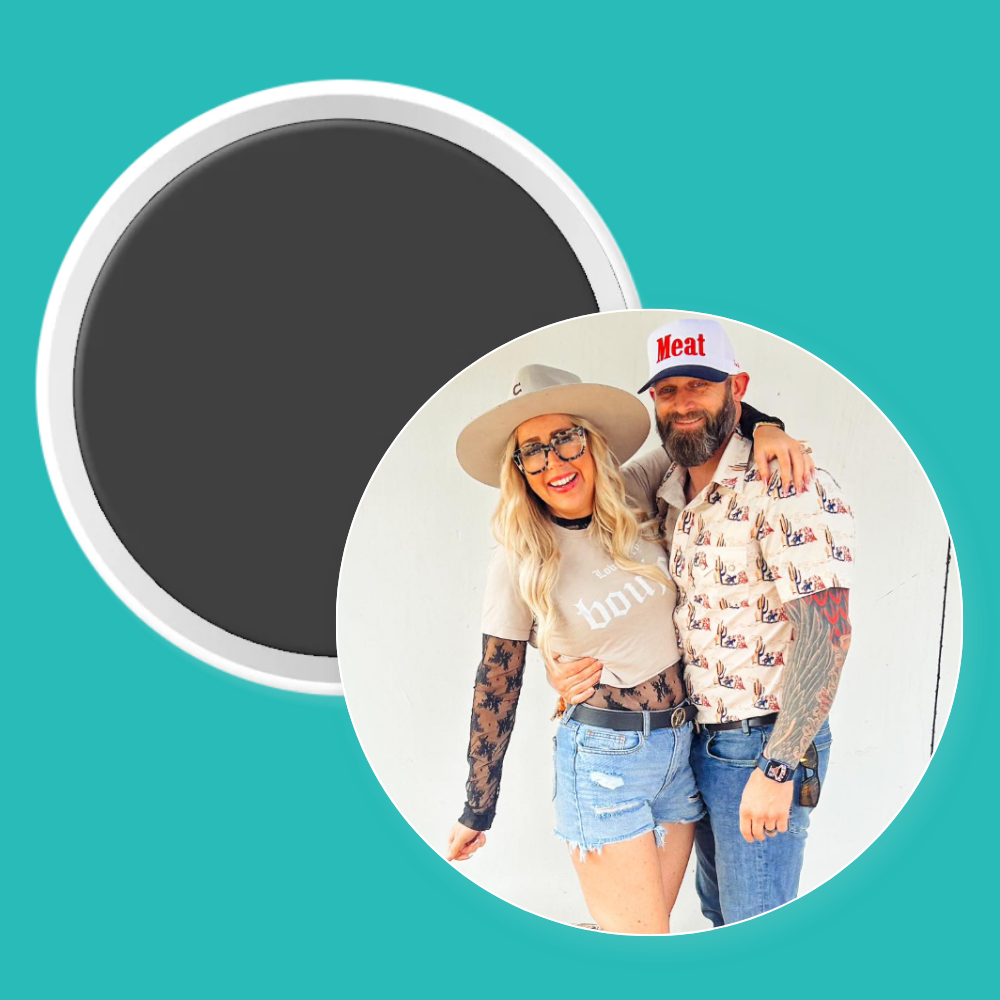 THICK Round Custom Photo Magnet (3")