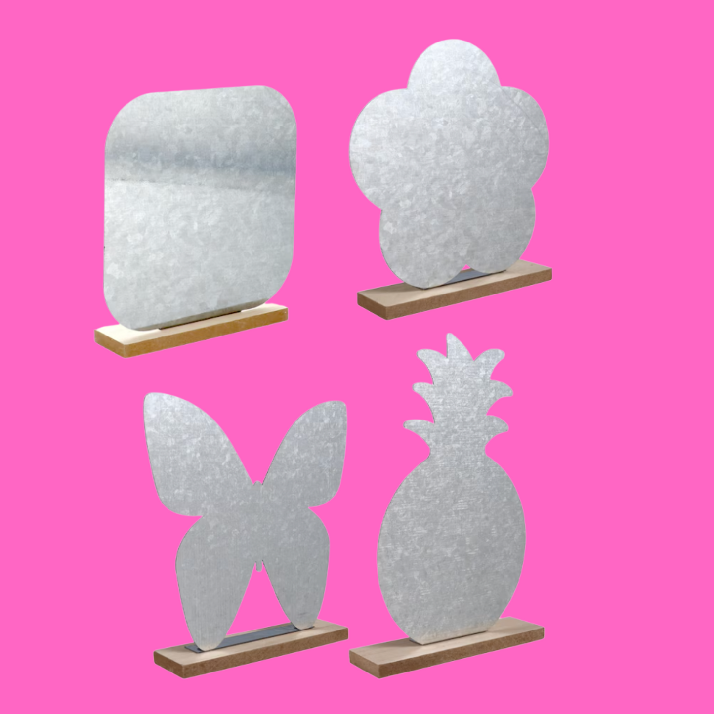 Galvanized Metal Magnet Tabletop Frame