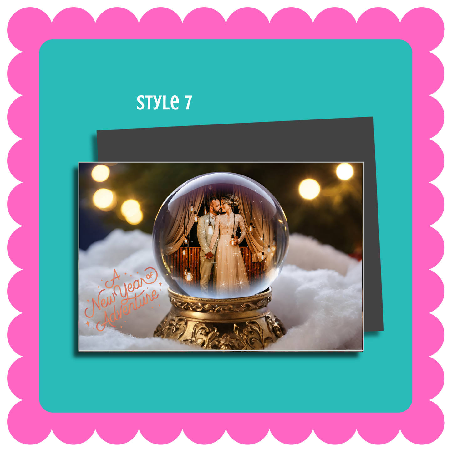 THIN Mailable Snow Globe Greeting Card Photo Magnets