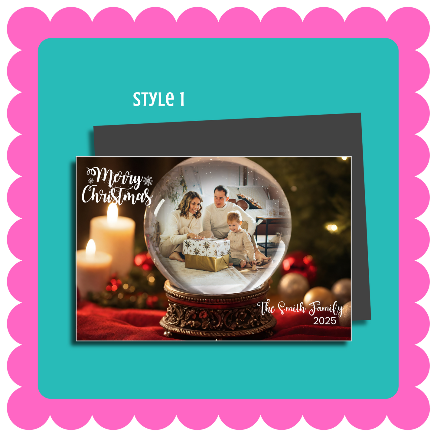 THIN Mailable Snow Globe Greeting Card Photo Magnets