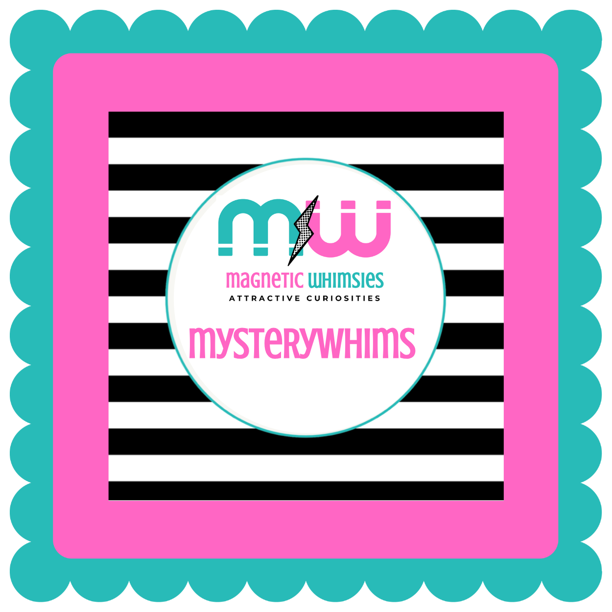 MysteryWhims Pre-Designed Set of 3 THICK Magnets (2.5" X 2.5")