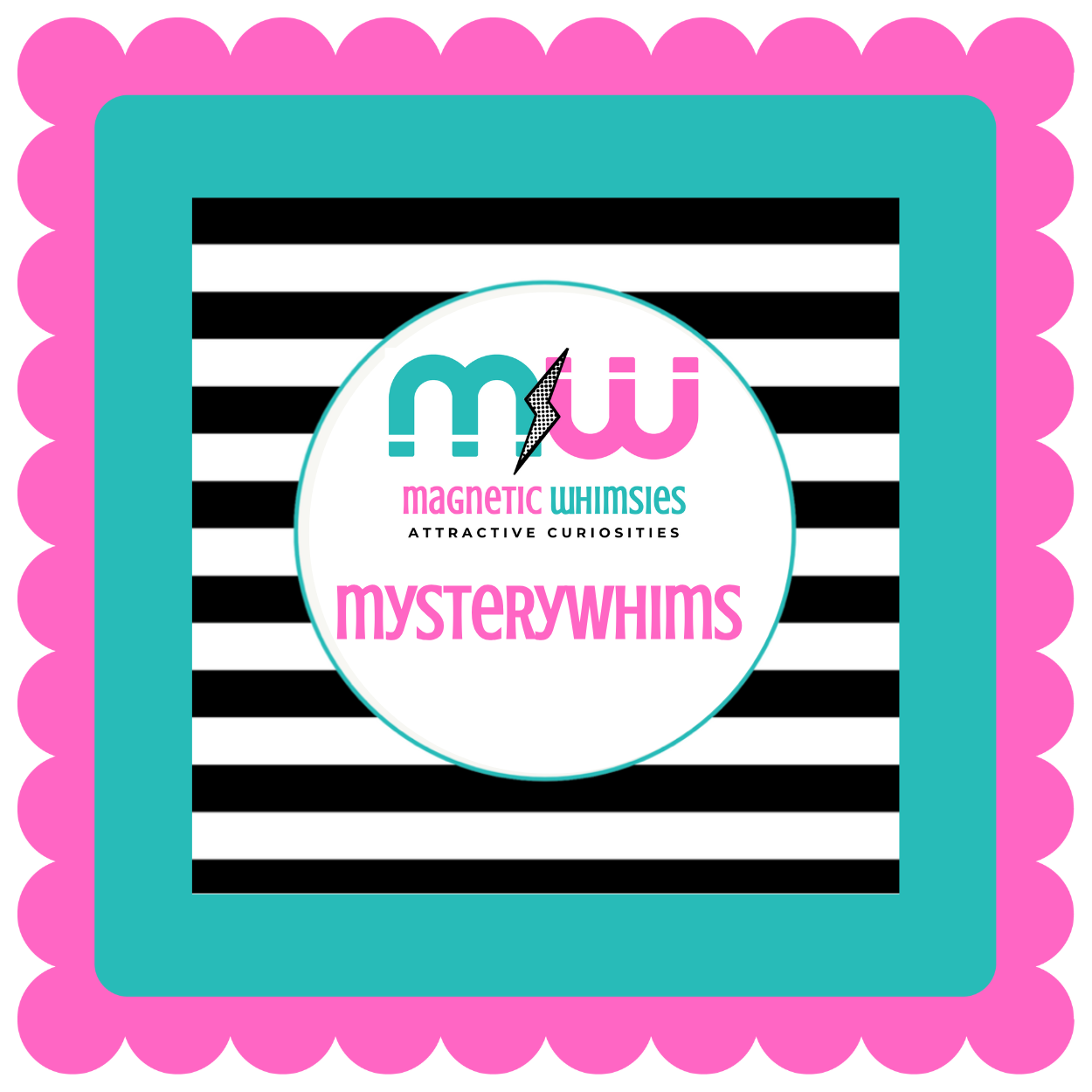 MysteryWhims Pre-Designed Set of 3 THICK Magnets (2.5" X 2.5")