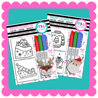 ON SALE! Holiday Magnet Coloring Set