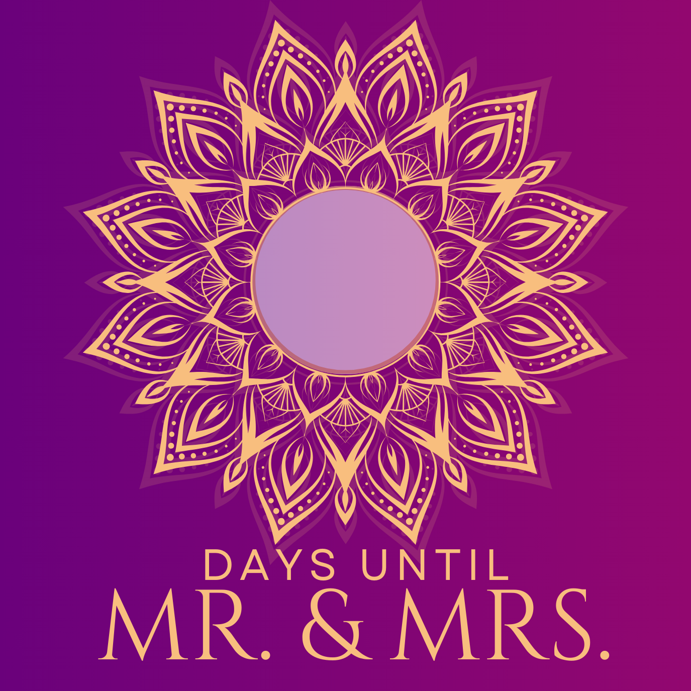 Wedding Date Countdown Magnet with Dry Erase Marker