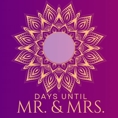 Wedding Date Countdown Magnet with Dry Erase Marker