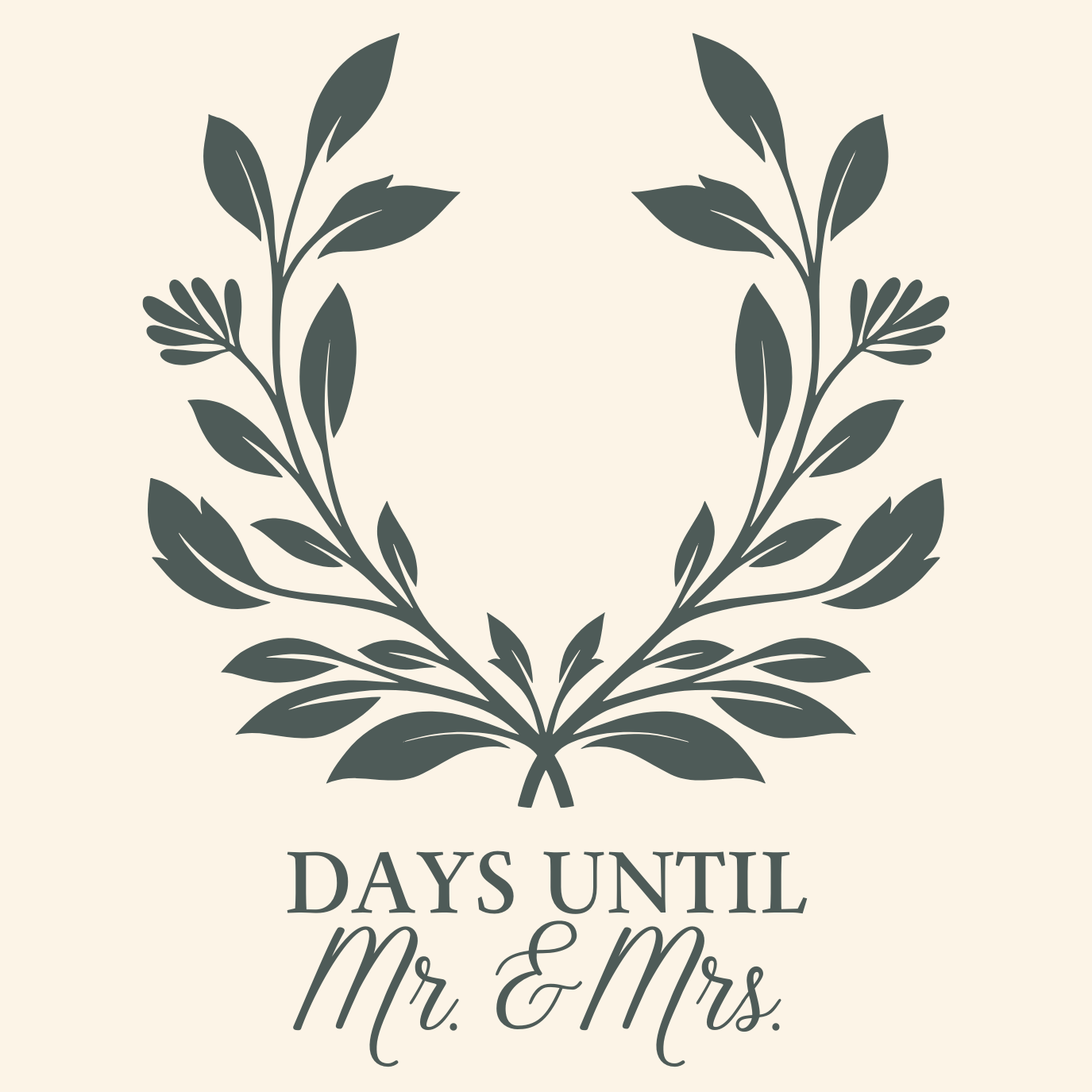 Wedding Date Countdown Magnet with Dry Erase Marker