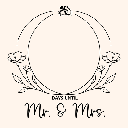 Wedding Date Countdown Magnet with Dry Erase Marker