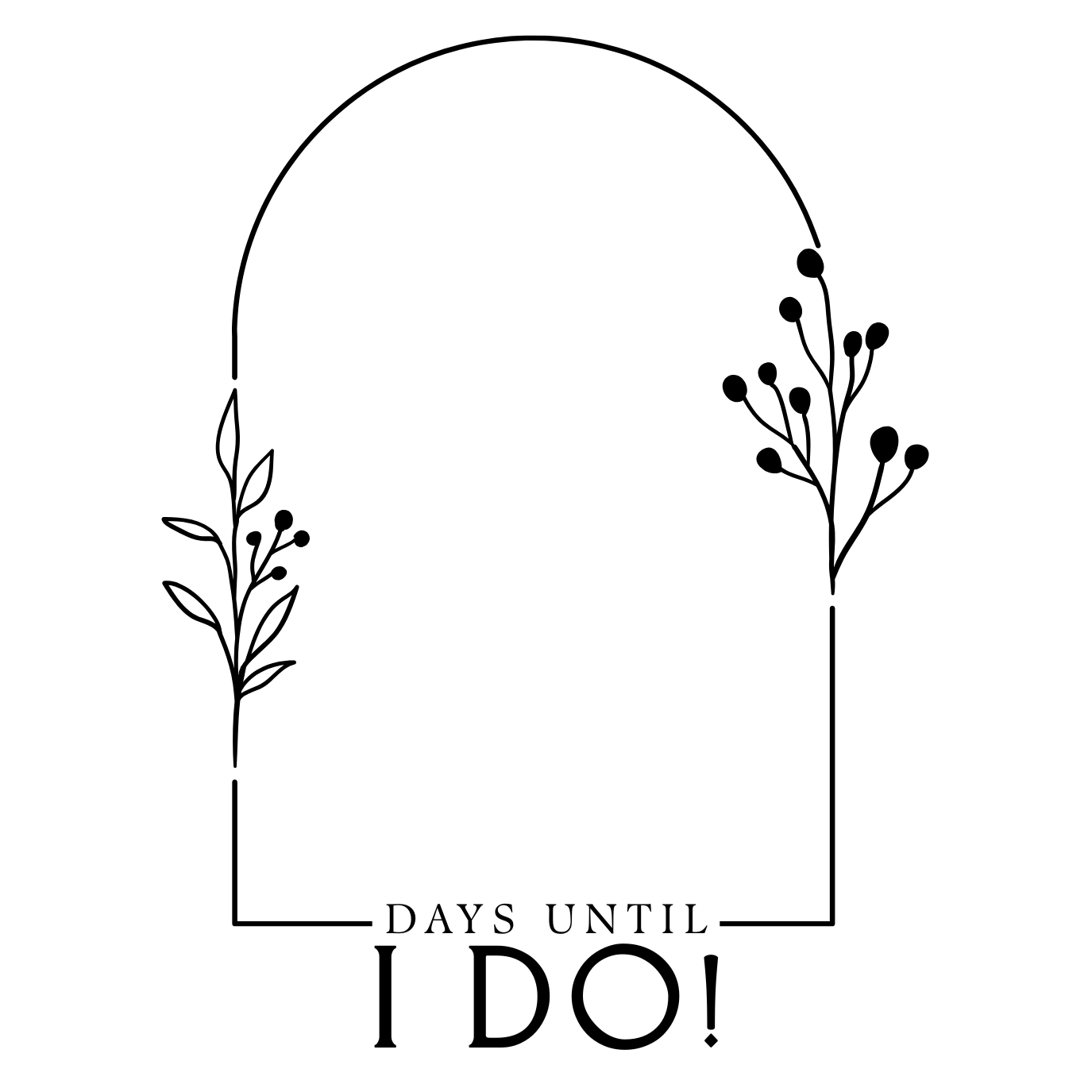 Wedding Date Countdown Magnet with Dry Erase Marker