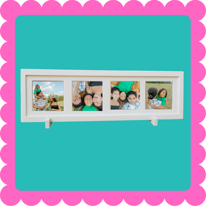 Custom magnetic display frame and stand with included personalized magnets, tabletop and desk photo magnet display. Family Photo, Photo Magnet, Magnet Display