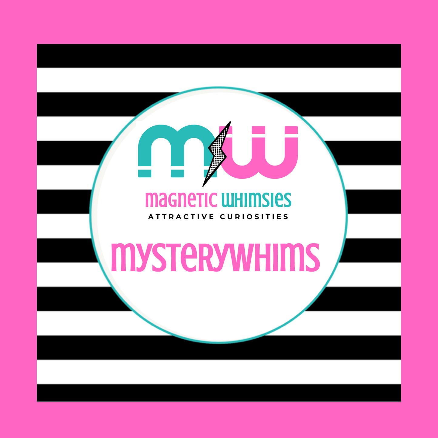 MysteryWhims Pre-Designed Set of 3 THICK Magnets (2.5" X 2.5")