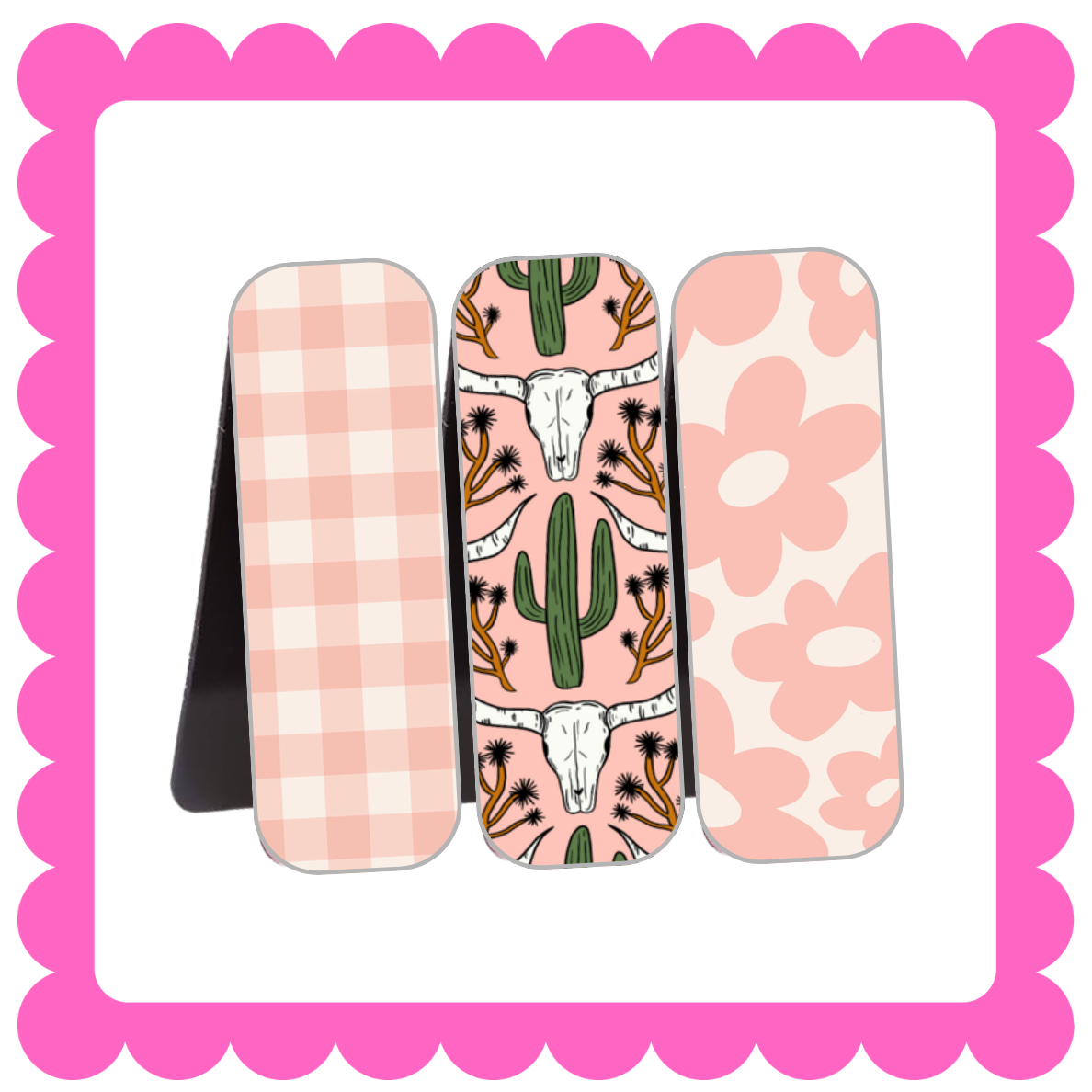 Novelty Magnetic Bookmarks - THIN Patterned Bookmarks