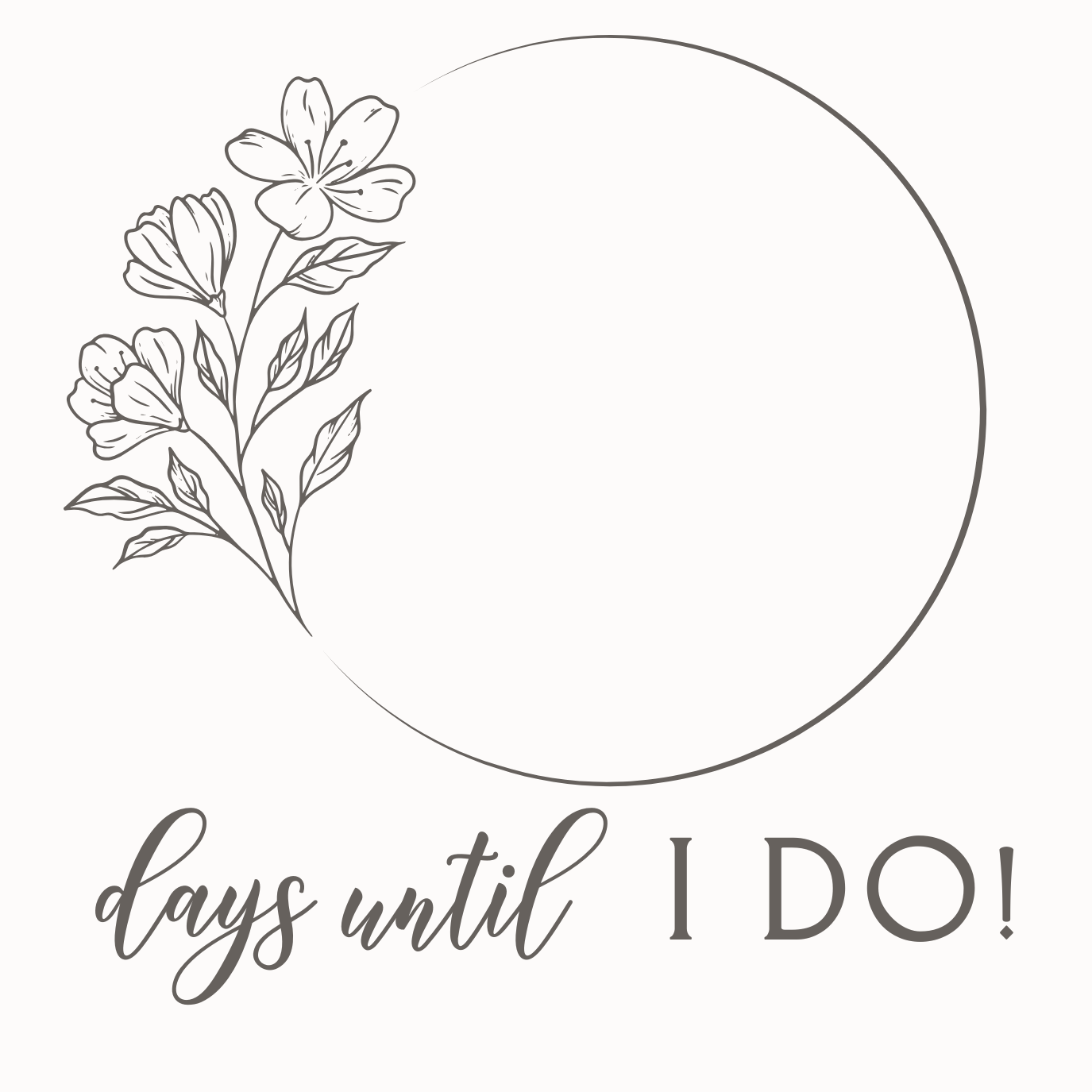 Wedding Date Countdown Magnet with Dry Erase Marker