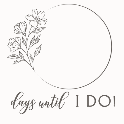 Wedding Date Countdown Magnet with Dry Erase Marker