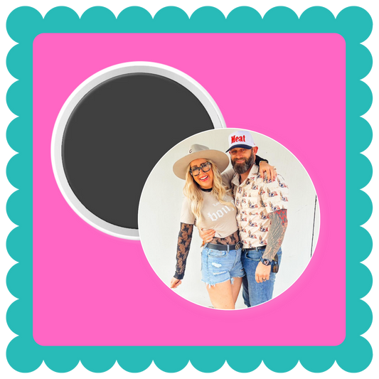 THICK Round Custom Photo Magnet (3")