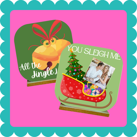 Punny Christmas Metal Magnet Displays