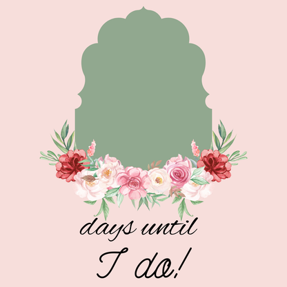 Wedding Date Countdown Magnet with Dry Erase Marker