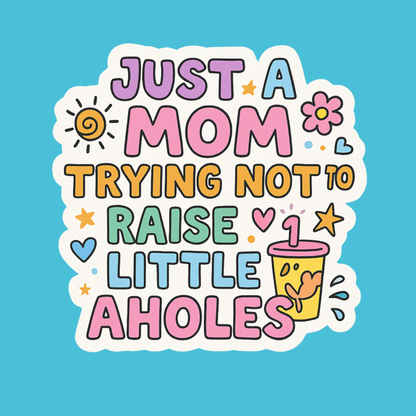Mom novelty fridge magnet with humorous quote, pre-designed square magnet gift for moms and mother figures