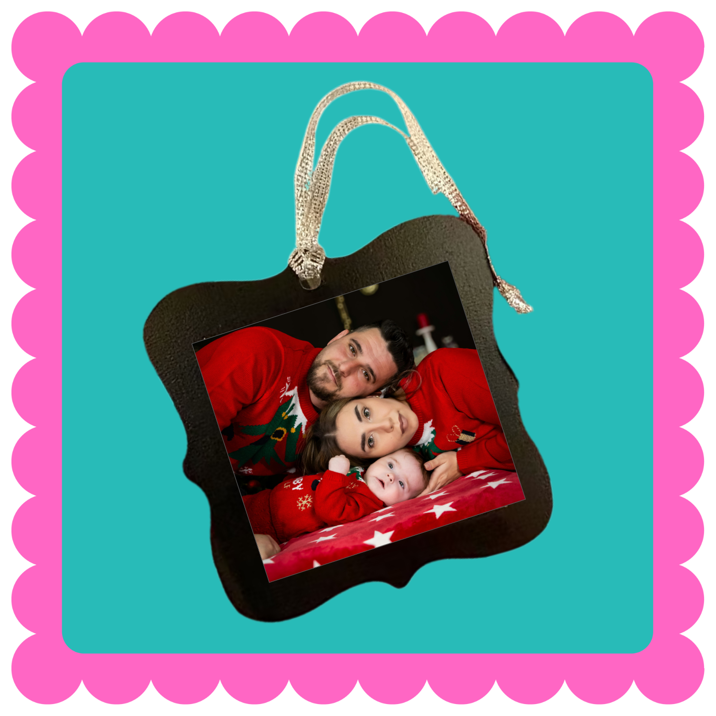 Custom Photo Magnet Ornament. Holiday Ornament, Photo Ornament