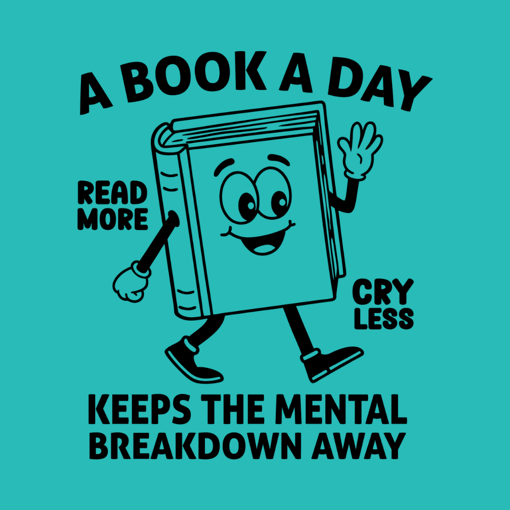 Book lover custom fridge magnet with reading quote and literary design, pre-designed magnet from LIT LOVER ReadyWhims Collection