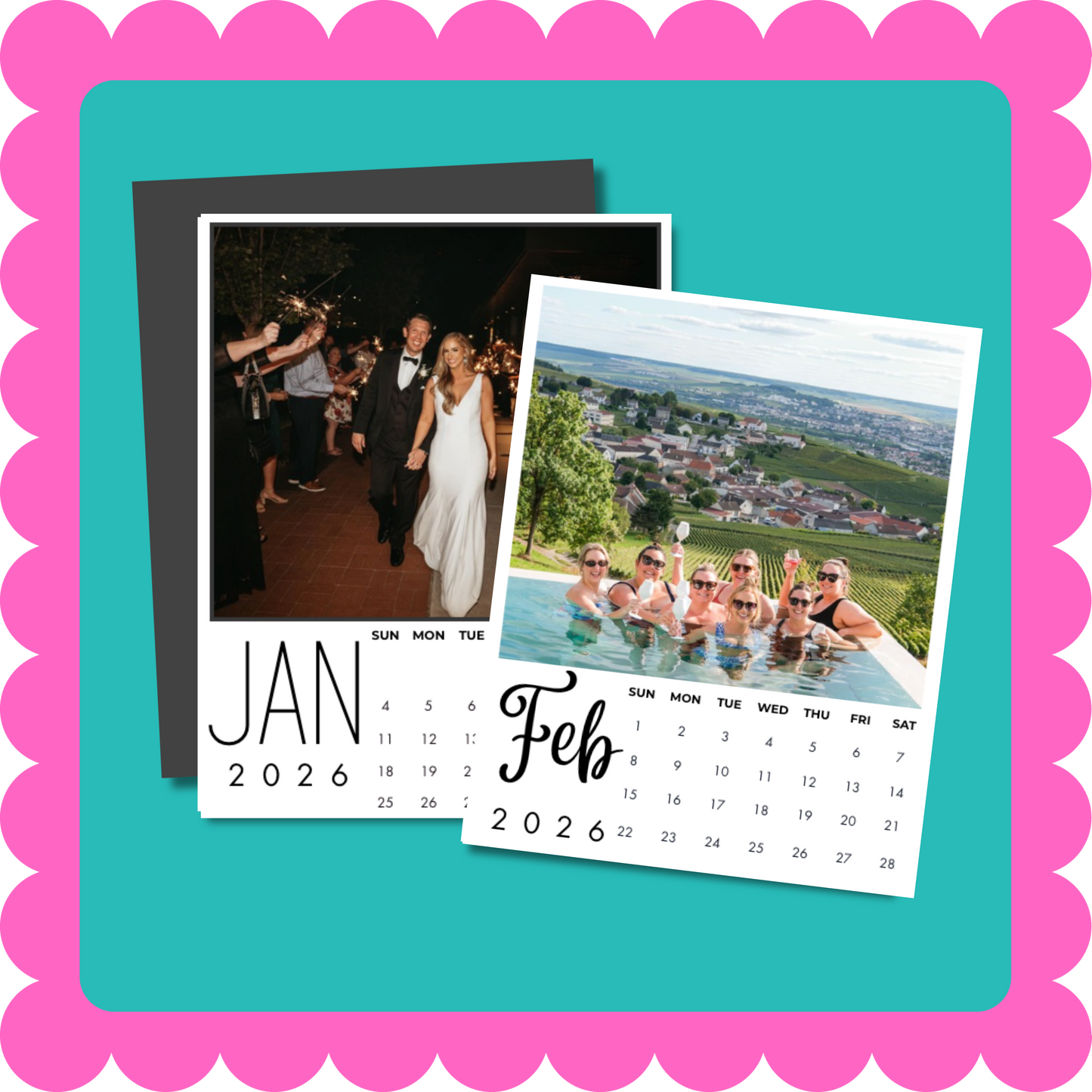 THIN Flexible Custom Photo Magnet Calendar