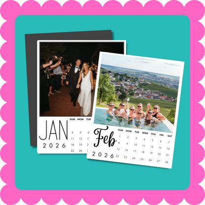 THIN Flexible Custom Photo Magnet Calendar