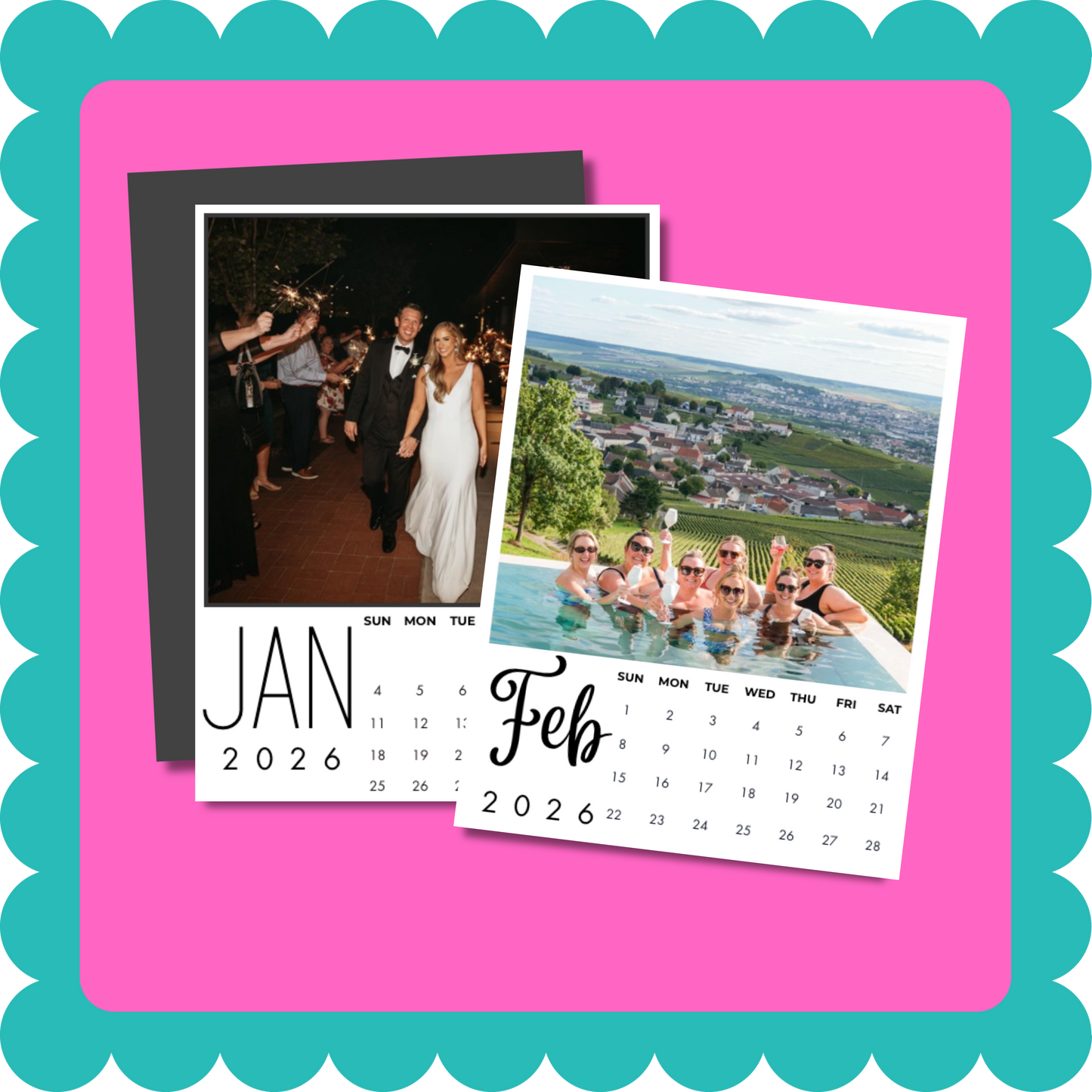 THIN Flexible Custom Photo Magnet Calendar
