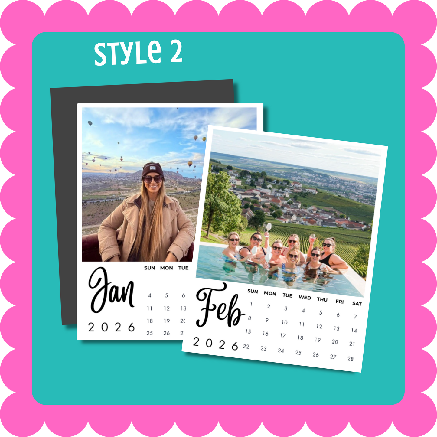 THIN Flexible Custom Photo Magnet Calendar