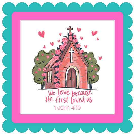 Faith-based refrigerator magnet with inspirational quote and Bible verse, pre-designed Christian magnet from Blessed and Pressed Collection