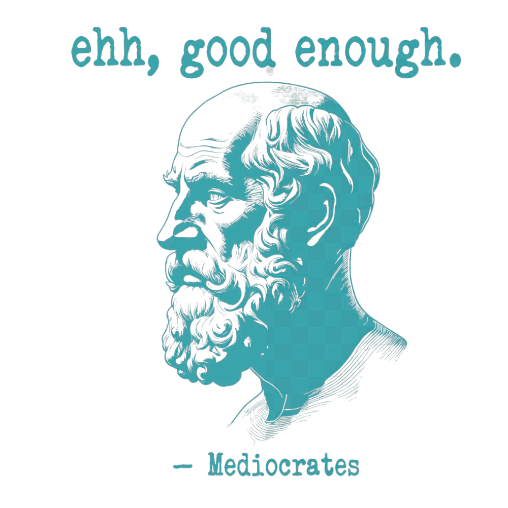 Sarcastic and funny custom fridge magnet with witty quote, pre-designed magnet from SNARK TANK ReadyWhims Collection--Mediocrates