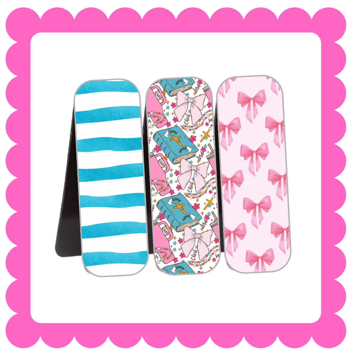 Novelty Magnetic Bookmarks - THIN Patterned Bookmarks