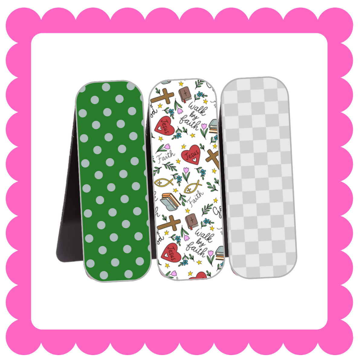 Novelty Magnetic Bookmarks - THIN Patterned Bookmarks