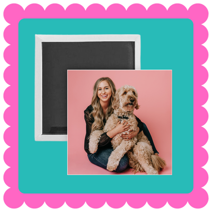 Thick Square custom photo magnet with your image. Makes great gifts, or memory keepers. Images, logos, event photos all make good images to create a magnet with.