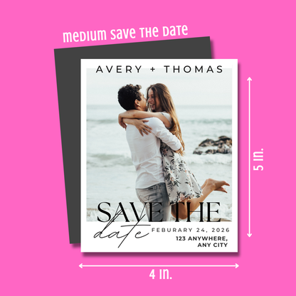 THIN Save the Date Custom Personalized Magnets
