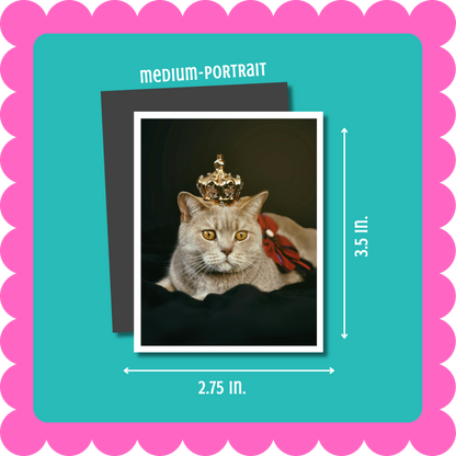 Thin flexible custom photo magnet, 2mm thick, hand-cut and vibrant, personalized fridge magnet displaying favorite photos Portrait