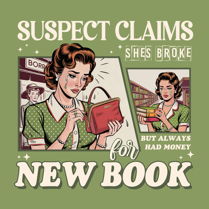 Book lover custom fridge magnet with reading quote and literary design, pre-designed magnet from LIT LOVER ReadyWhims Collection