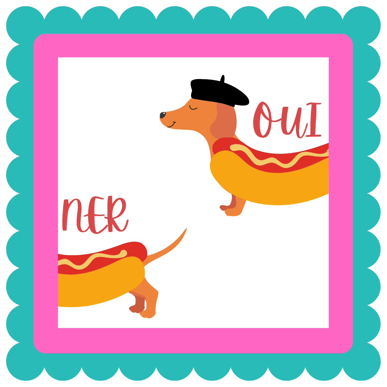 Dog and cat themed humorous custom fridge magnet- Dachshund, wiener dog the Paw-Some ReadyWhim Collection