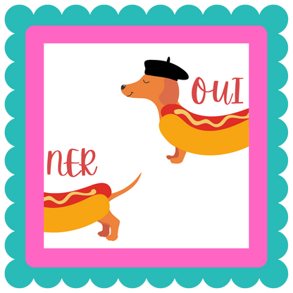 Dog and cat themed humorous custom fridge magnet- Dachshund, wiener dog the Paw-Some ReadyWhim Collection