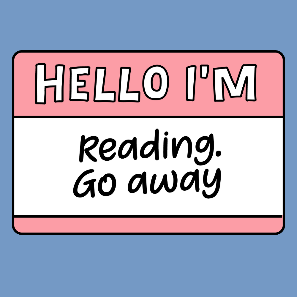 Book lover custom fridge magnet with reading quote and literary design, pre-designed magnet from LIT LOVER ReadyWhims Collection