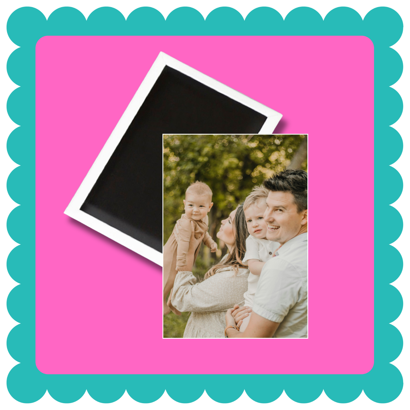 Rectangular custom photo magnet in portrait and landscape orientation, personalized fridge magnet displaying photos or artwork