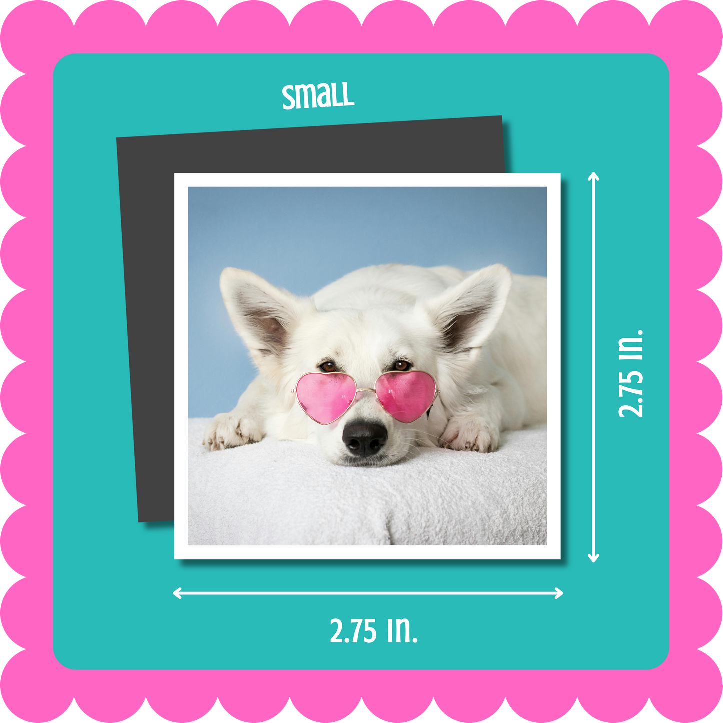 Thin flexible custom photo magnet, 2mm thick, hand-cut and vibrant, personalized fridge magnet displaying favorite photos