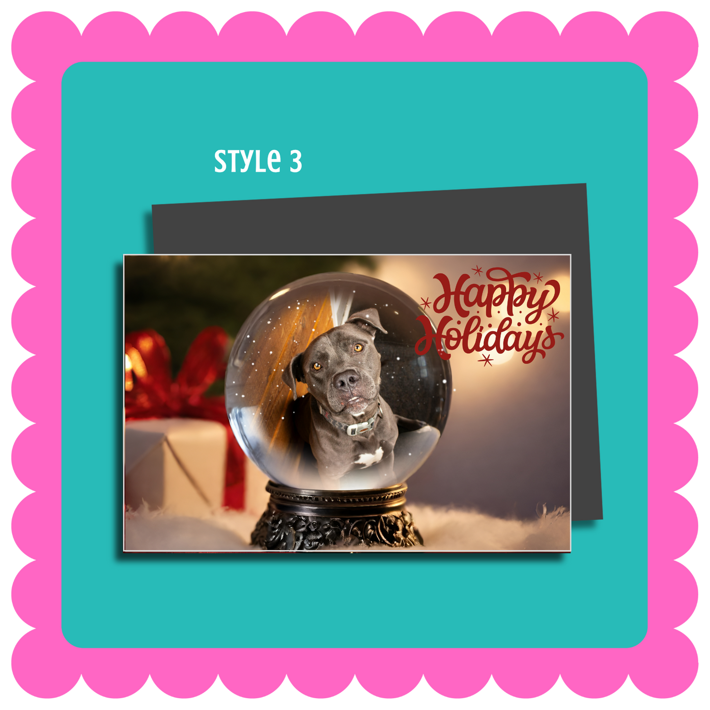 THIN Mailable Snow Globe Greeting Card Photo Magnets