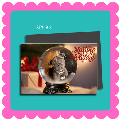 THIN Mailable Snow Globe Greeting Card Photo Magnets