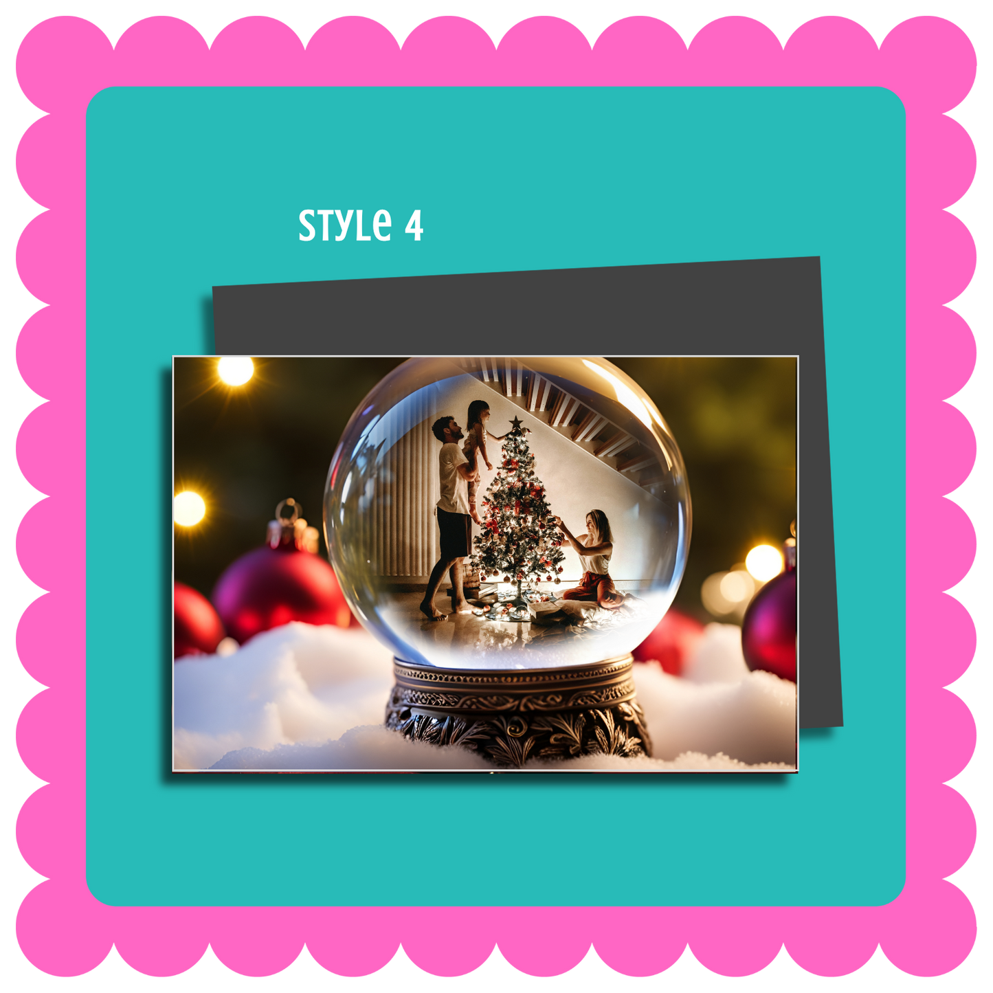 THIN Mailable Snow Globe Greeting Card Photo Magnets